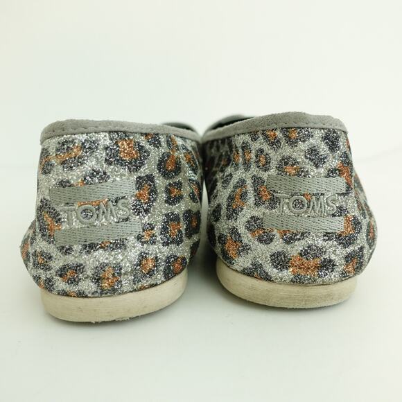 Toms Womens Glitter Cheetah Print Classic Slip-On Shoes Round Toe Gray Size 9.5 - Picture 5 of 7